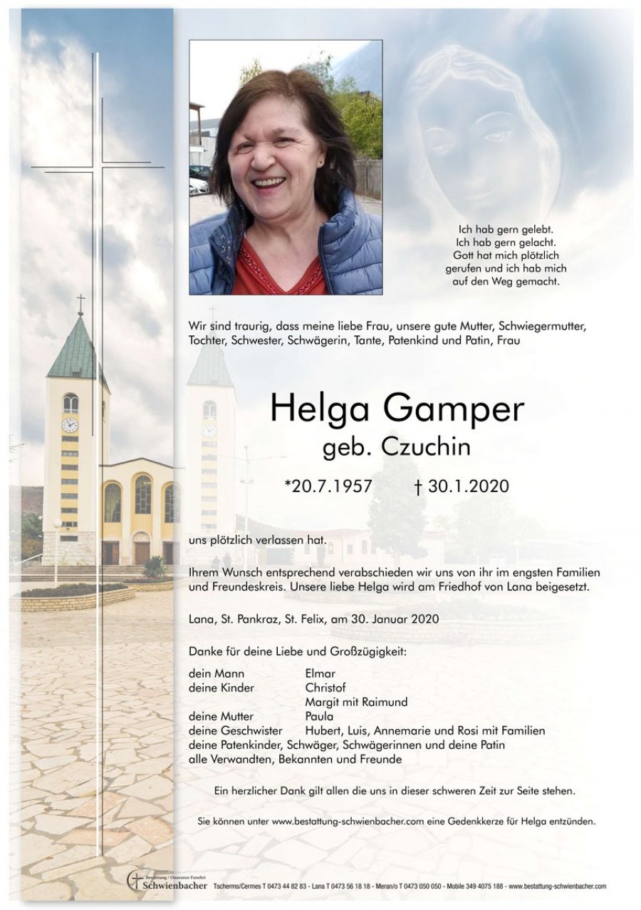 Parte: Helga Gamper geb. Czuchin