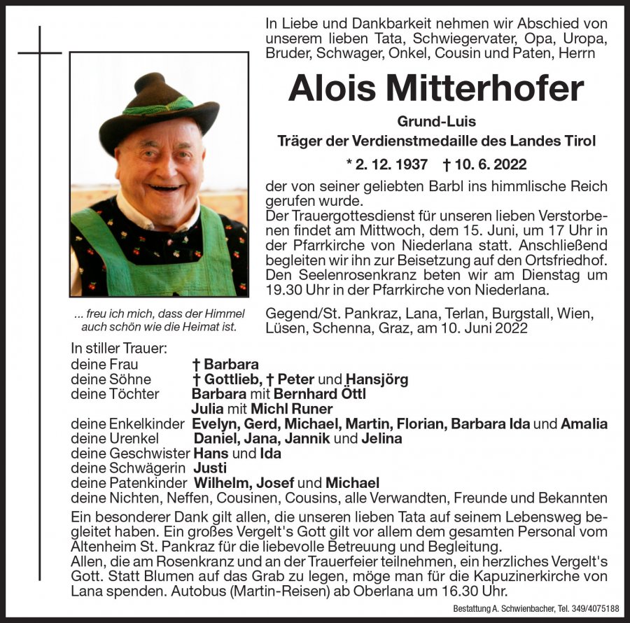 Medien: Alois Mitterhofer