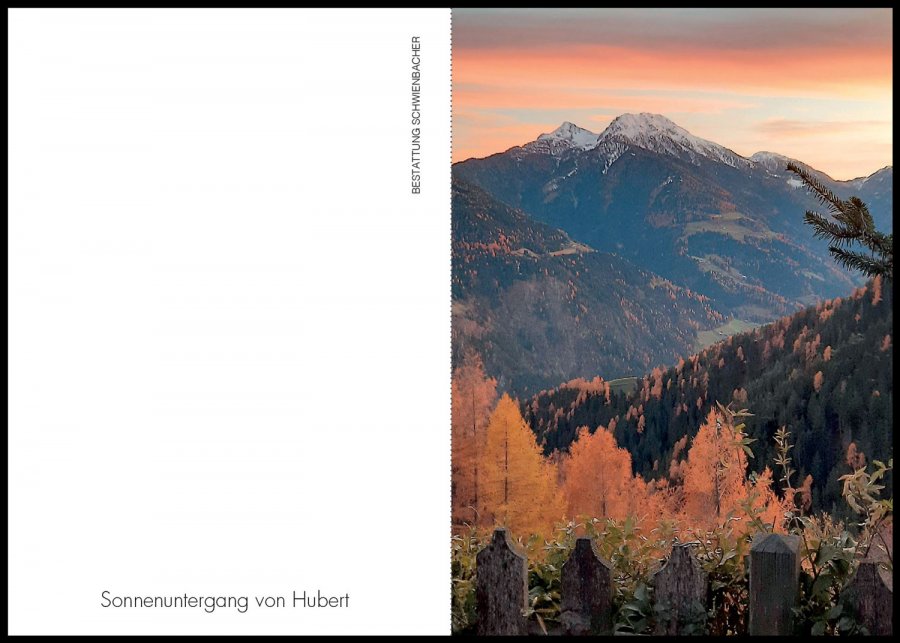 Sterbebild: Hubert Messner