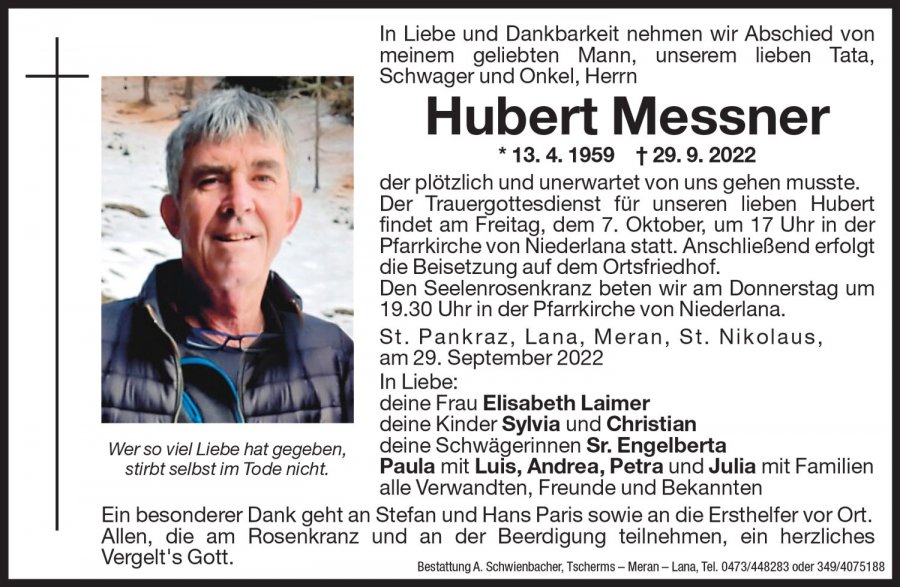 Medien: Hubert Messner