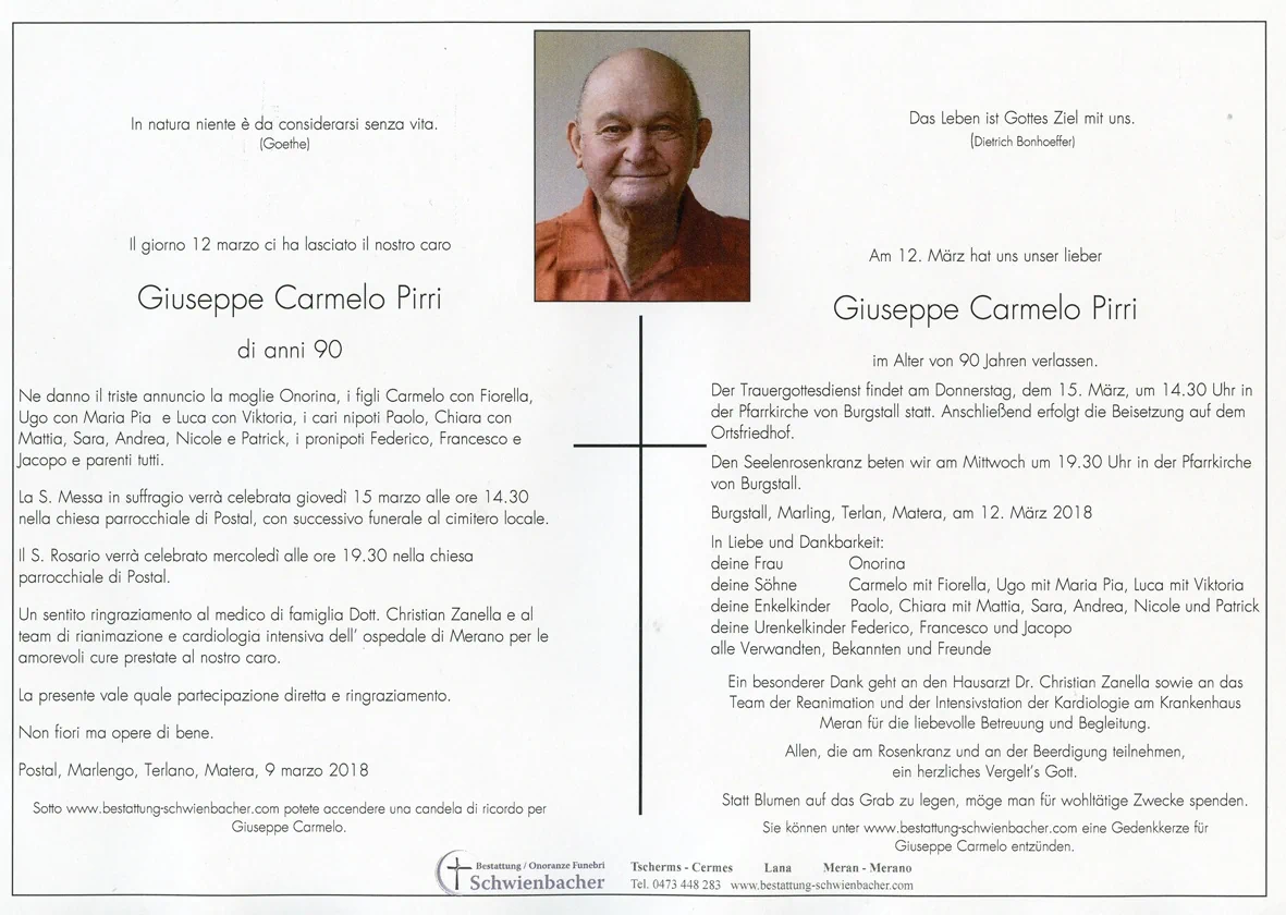 Parte: Giuseppe Carmelo Pirri 