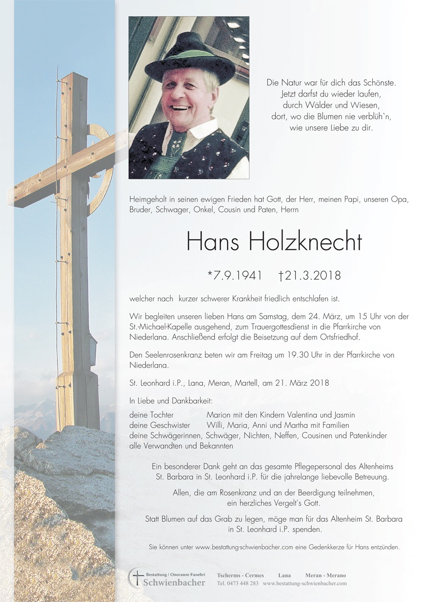 Parte: Hans Holzknecht 