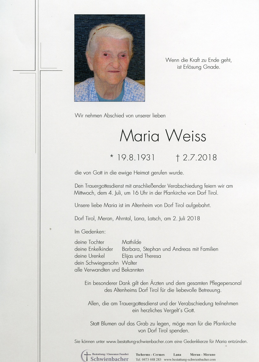Parte: Maria Weiss 