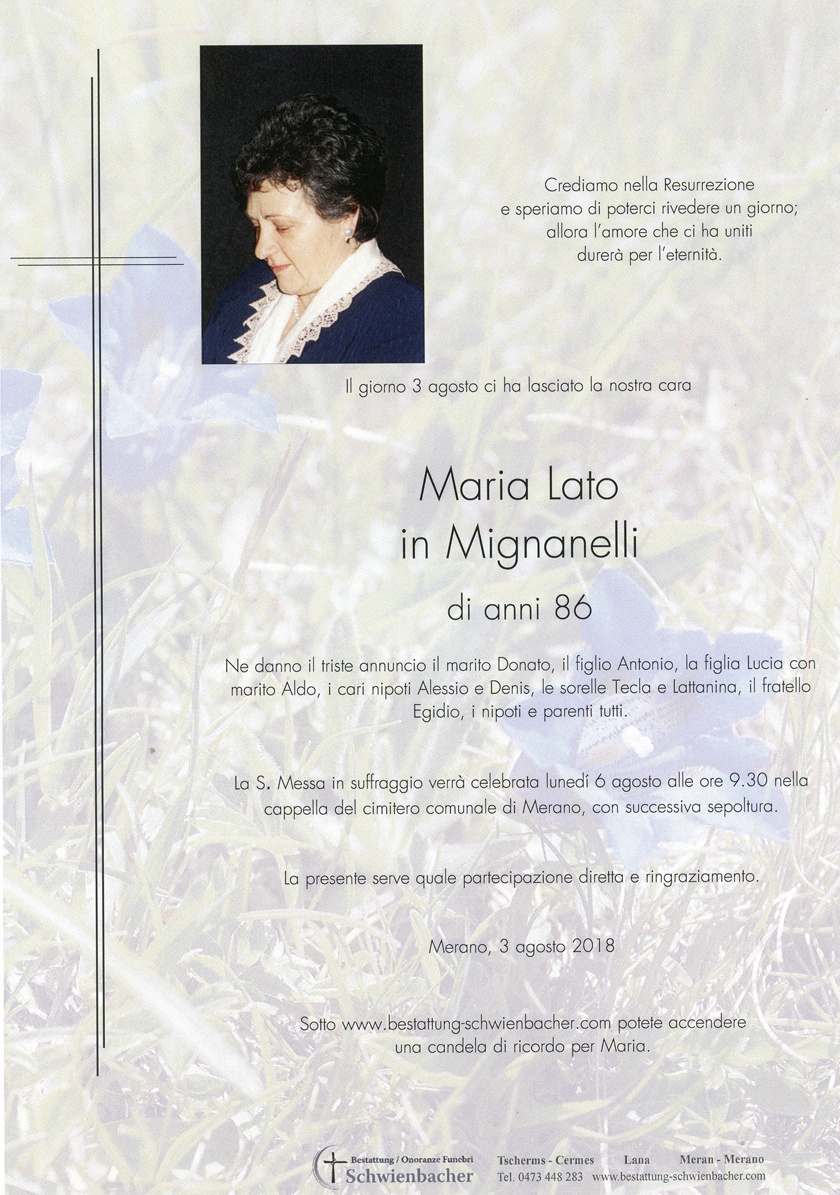 Parte: Maria Lato in Mignanelli 