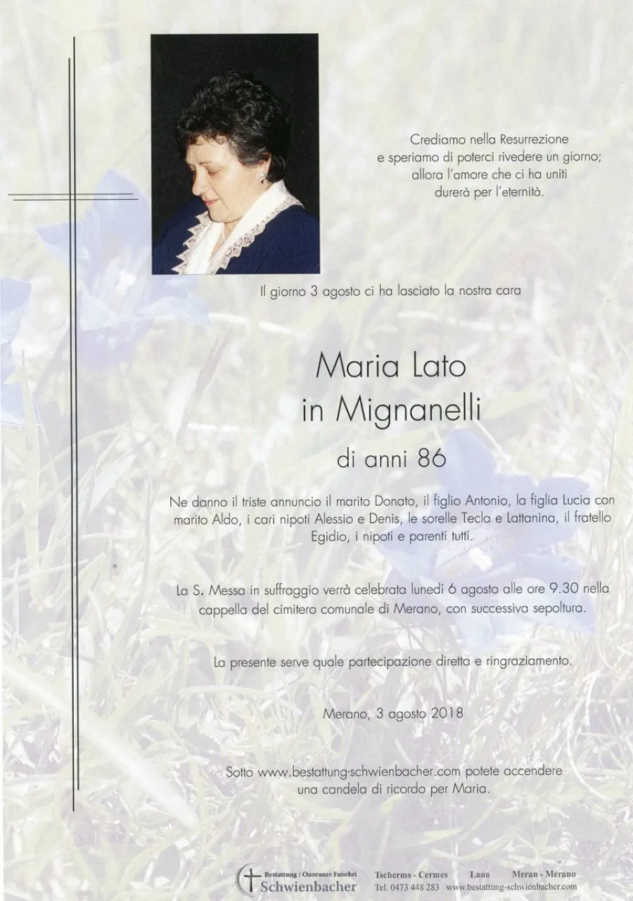 Parte: Maria Lato in Mignanelli