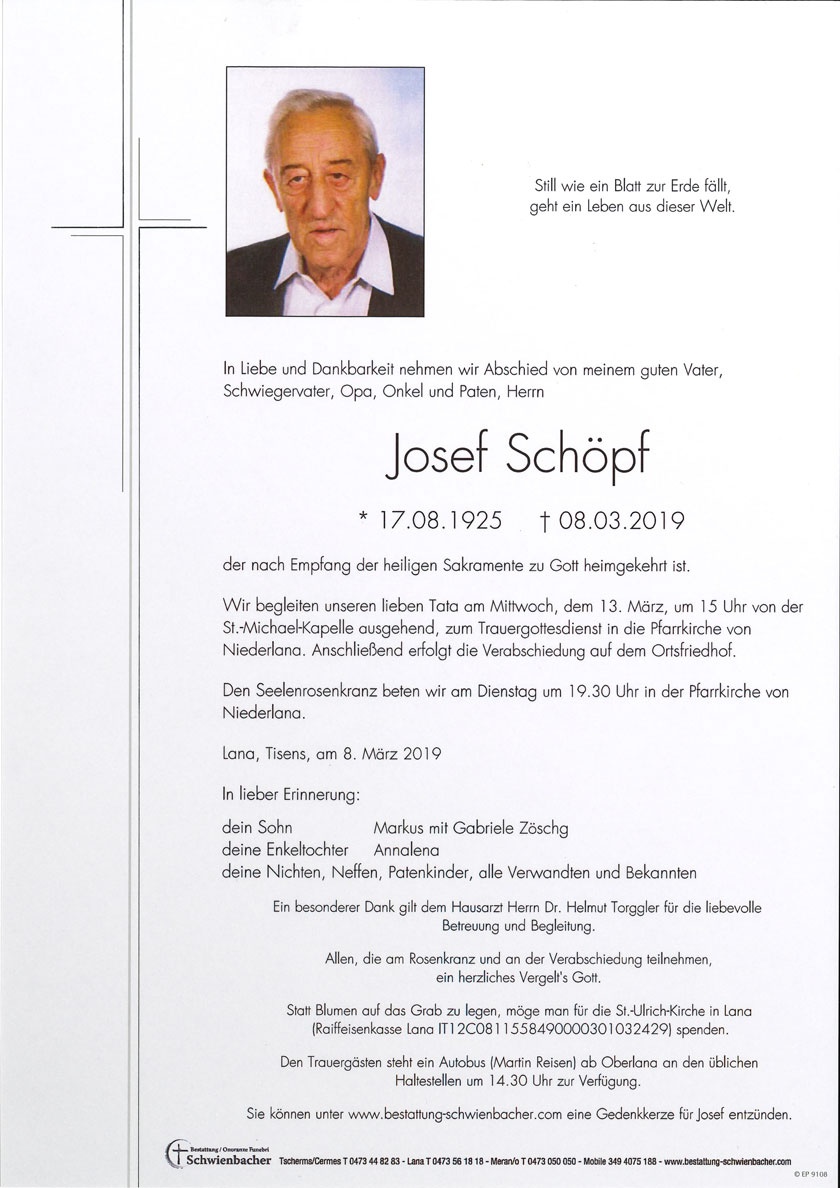 Parte: Josef Schöpf 