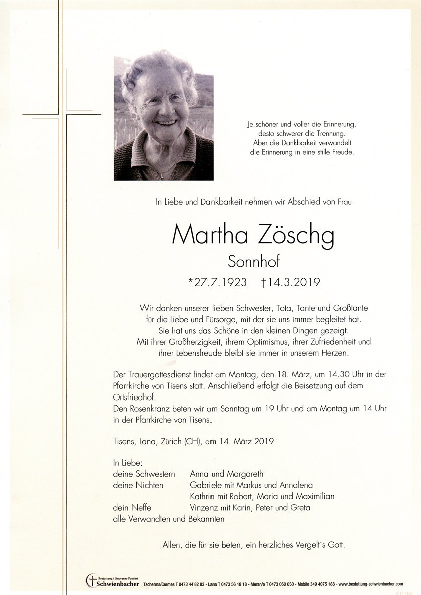 Parte: Martha Zöschg 