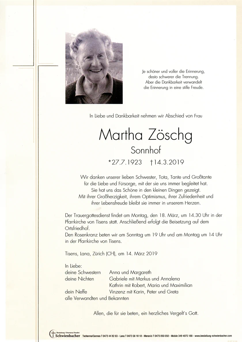 Parte: Martha Zöschg 