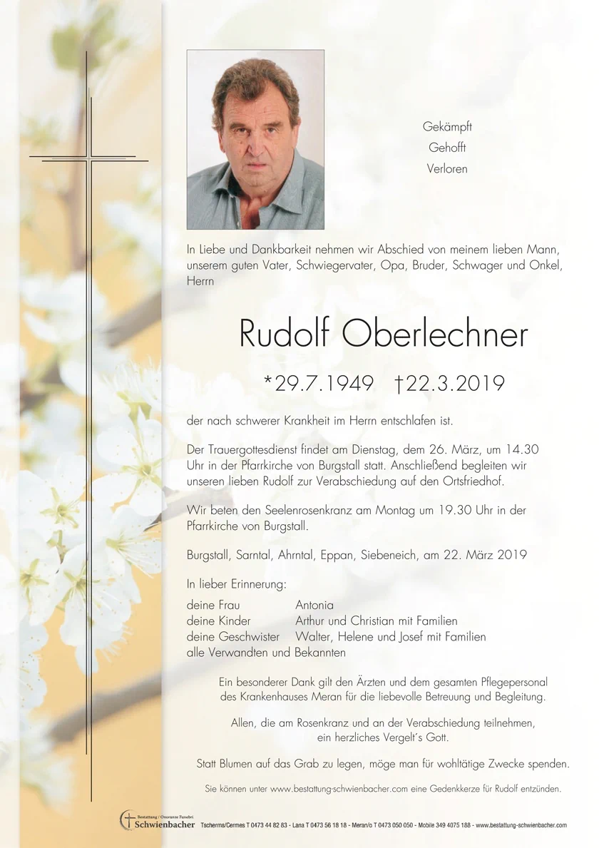 Parte: Rudolf Oberlechner 