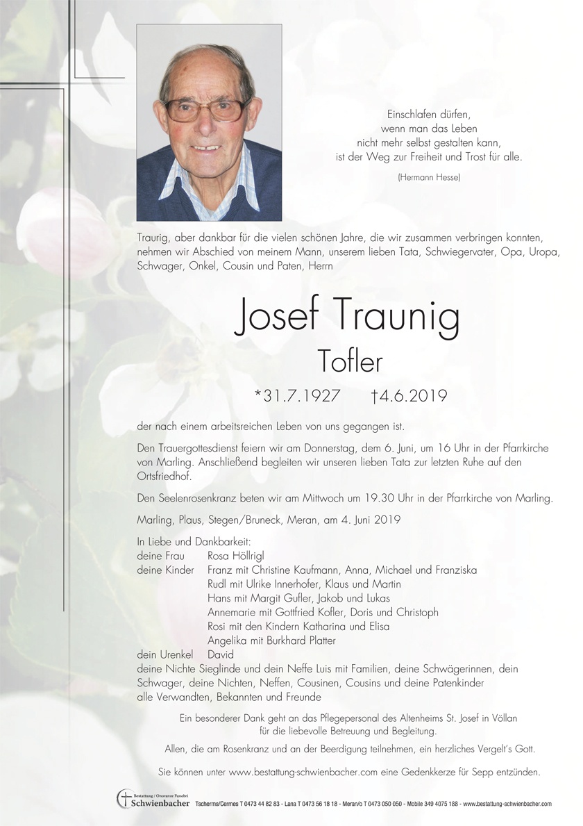 Parte: Josef Traunig 