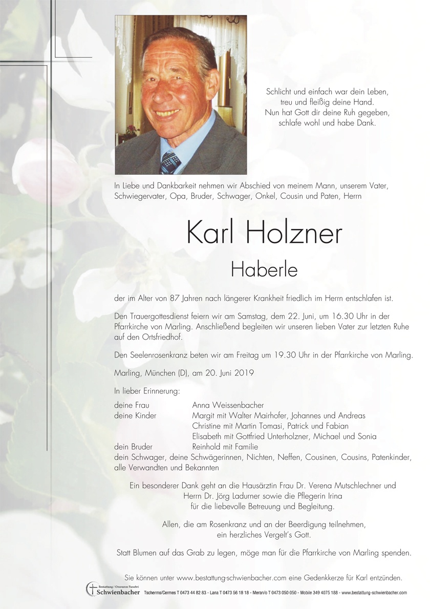 Parte: Karl Holzner 