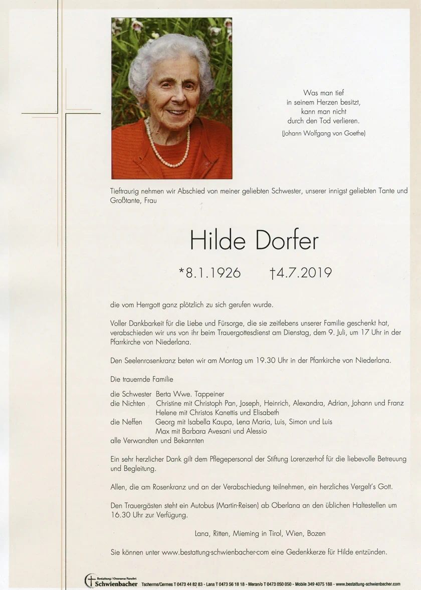 Parte: Hilde Dorfer 