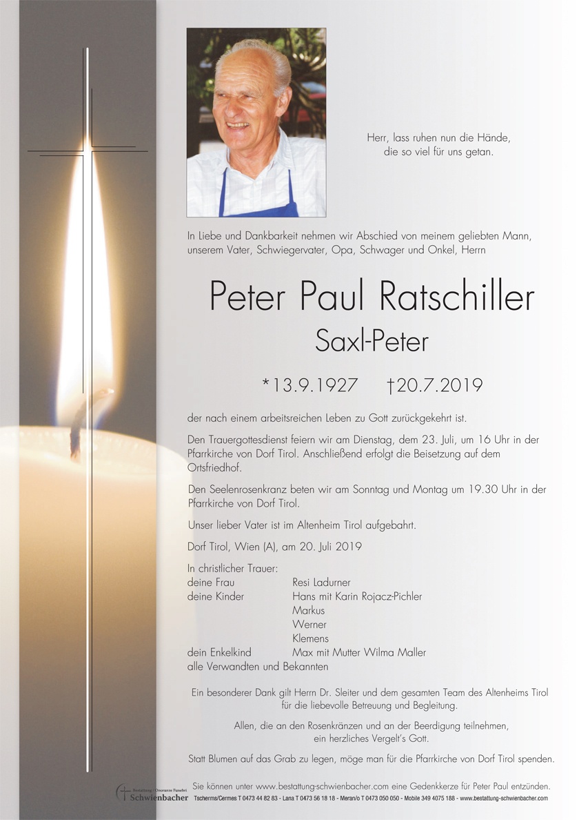 Parte: Peter Paul Ratschiller 