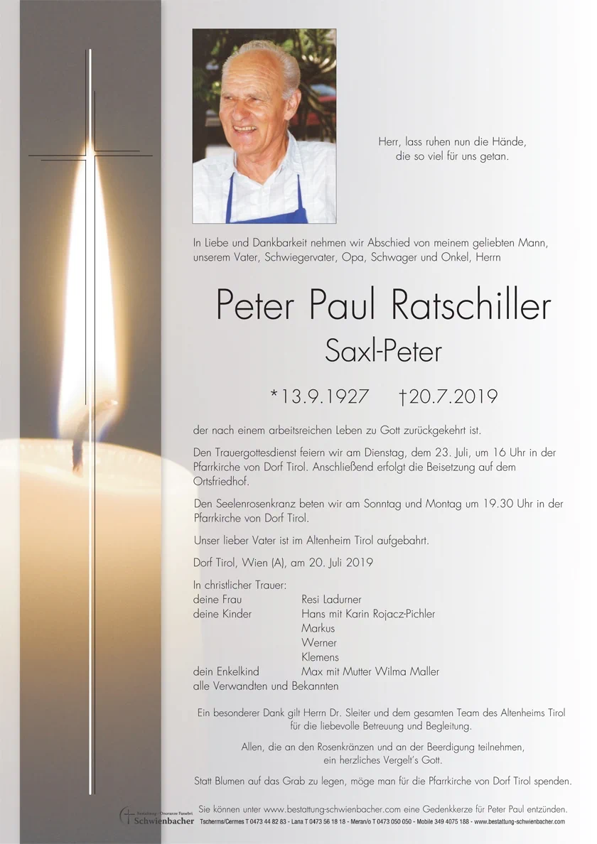 Parte: Peter Paul Ratschiller 