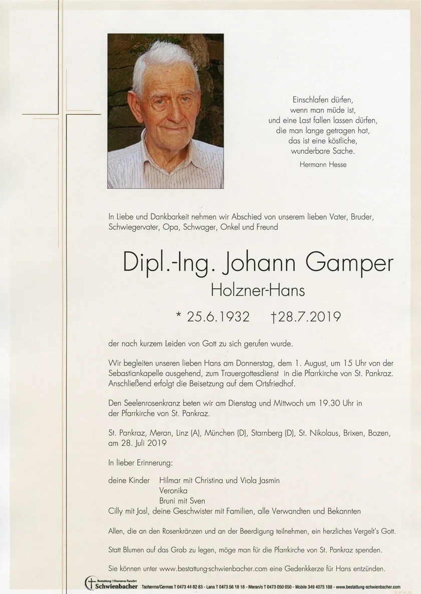 Parte: Johann Gamper 