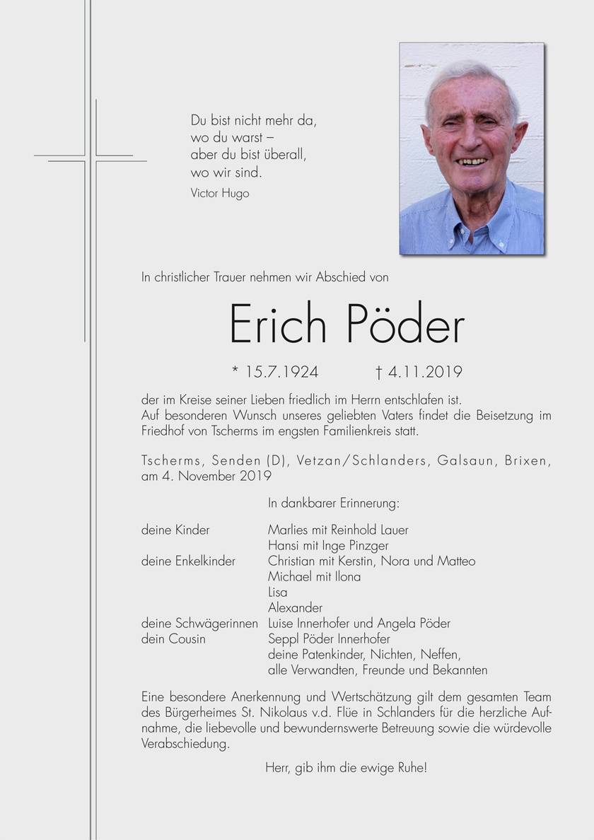 Parte: Erich Pöder 