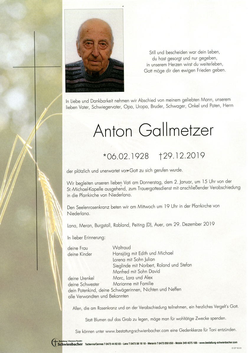 Parte: Anton Gallmetzer 