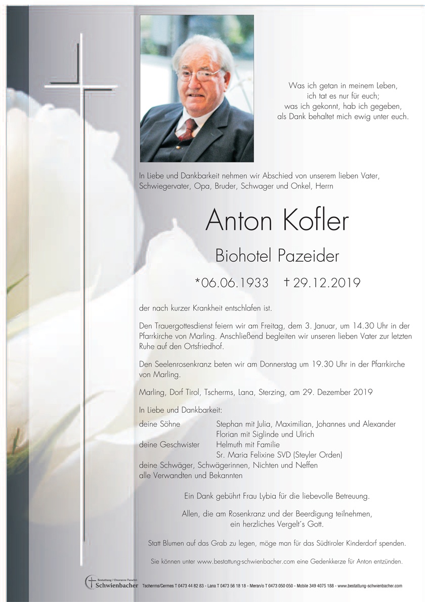Parte: Anton Kofler 