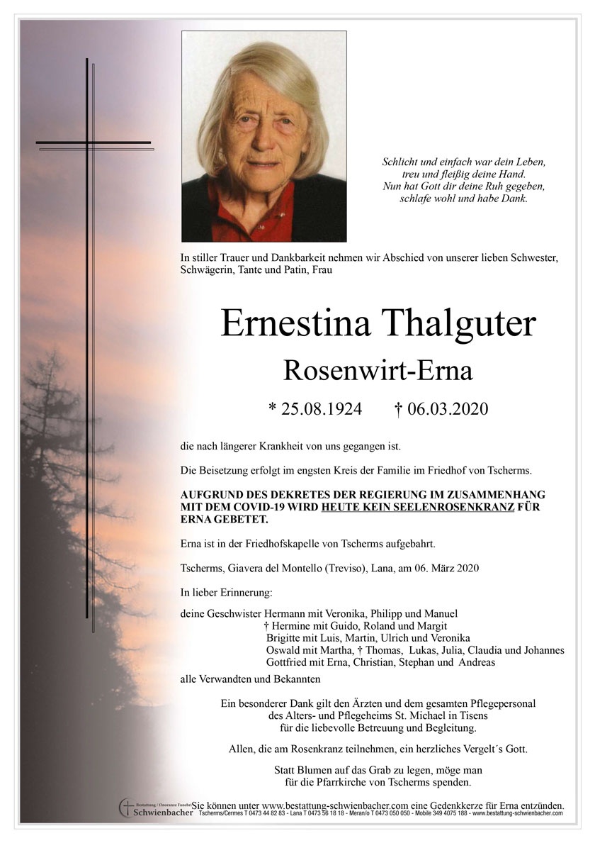 Parte: Ernestina Thalguter 