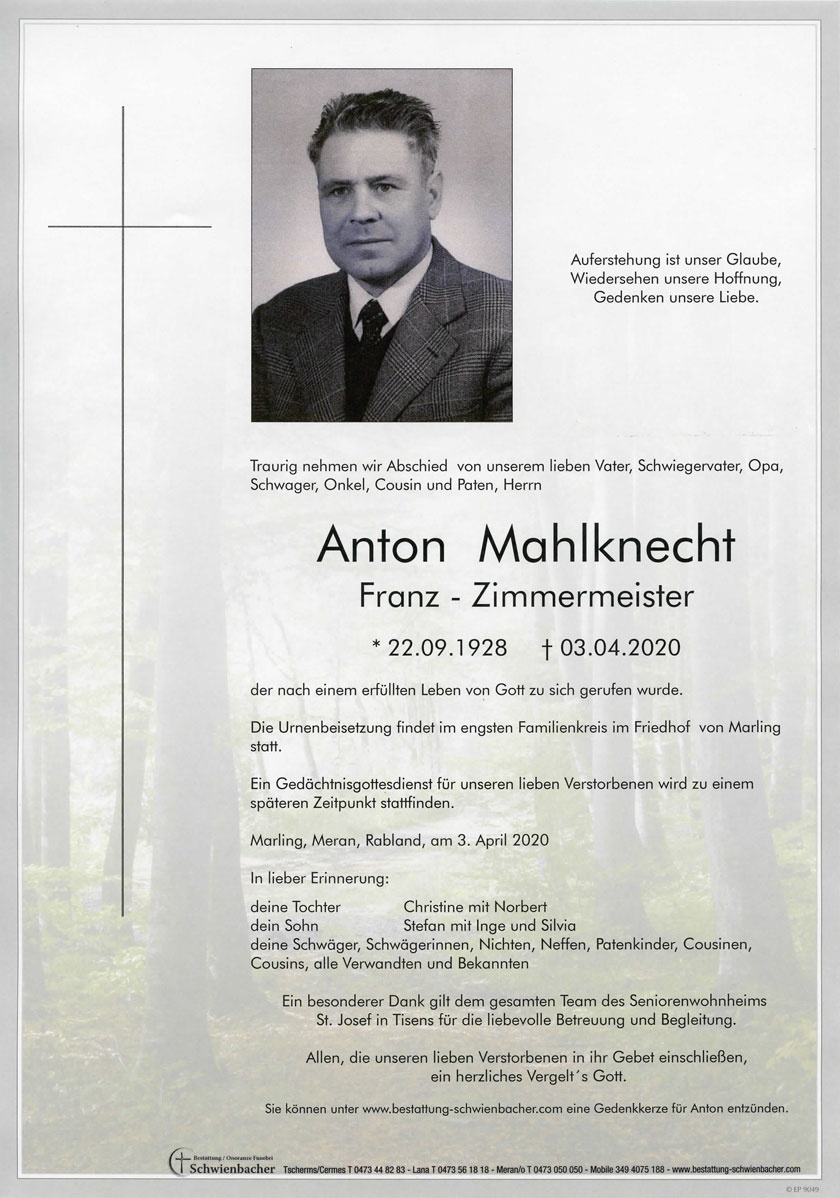 Parte: Anton Mahlknecht 