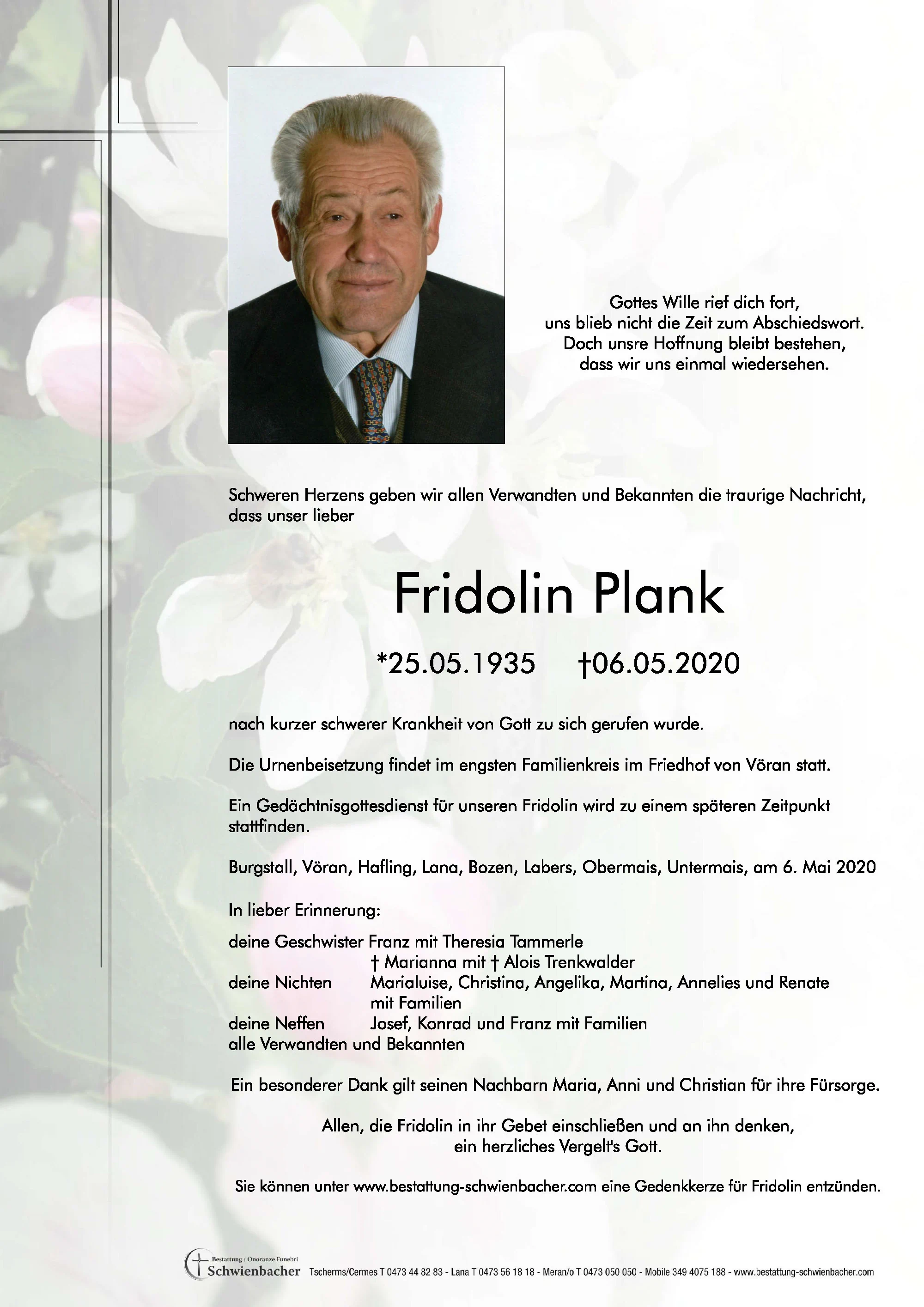 Parte: Fridolin Plank 