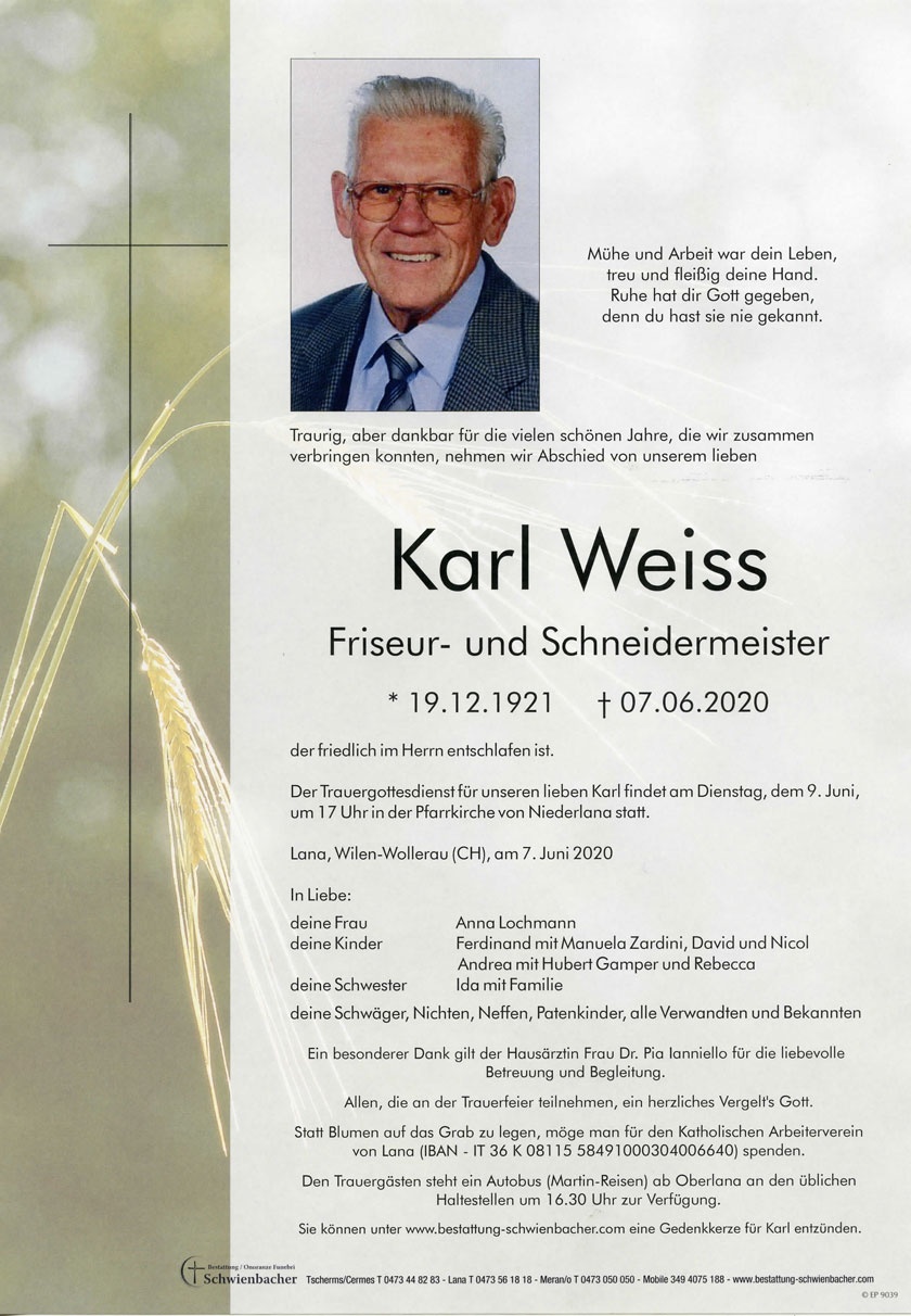 Parte: Karl Weiss 