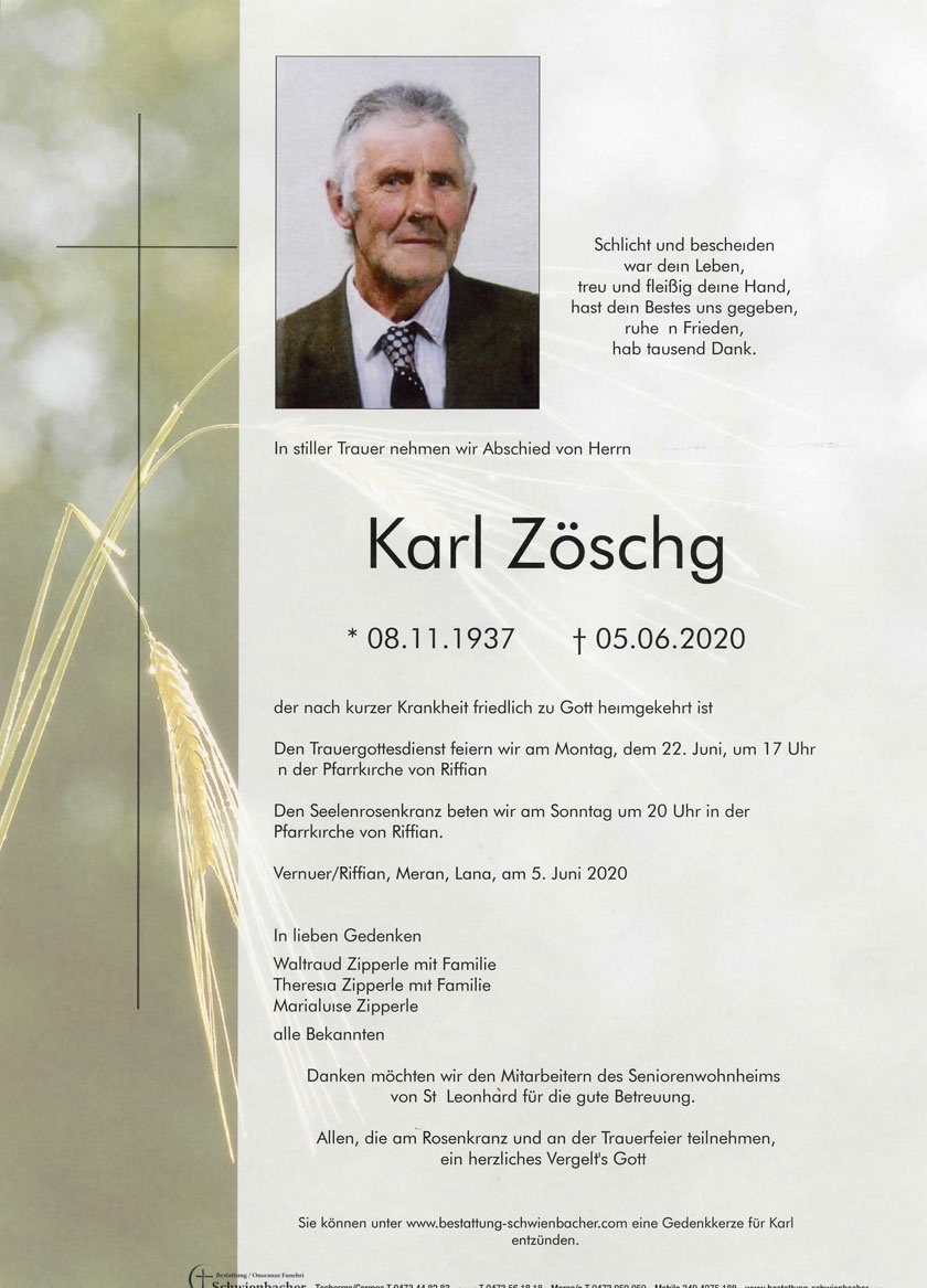 Parte: Karl Zöschg 