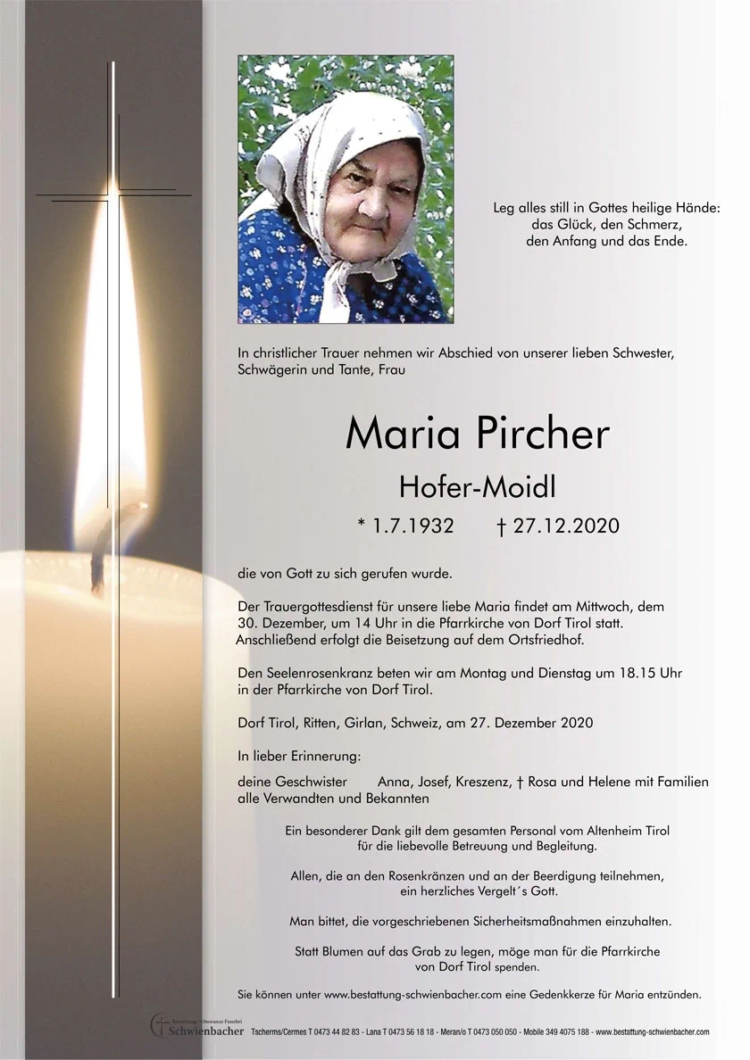 Parte: Maria Pircher 