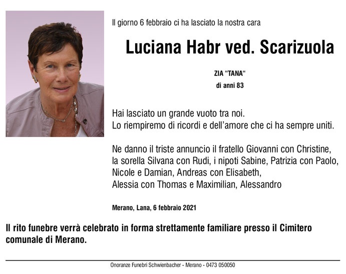 Medien: Luciana Habr. ved. Scarizuola