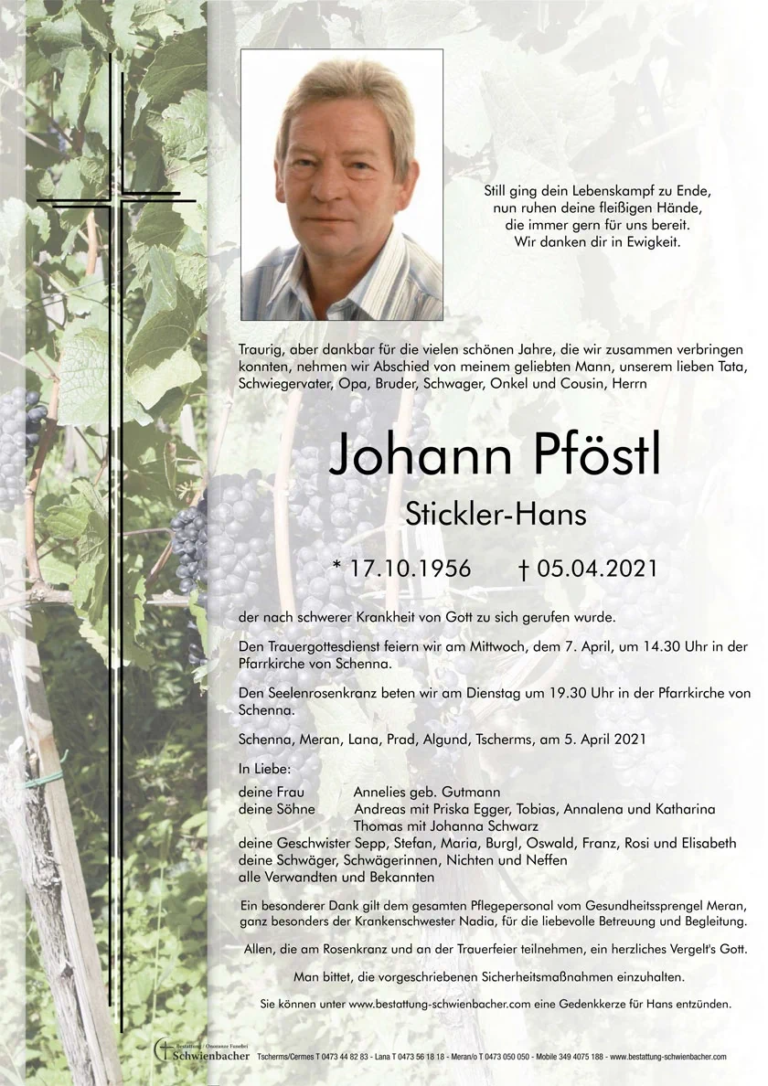 Parte: Johann Pföstl 