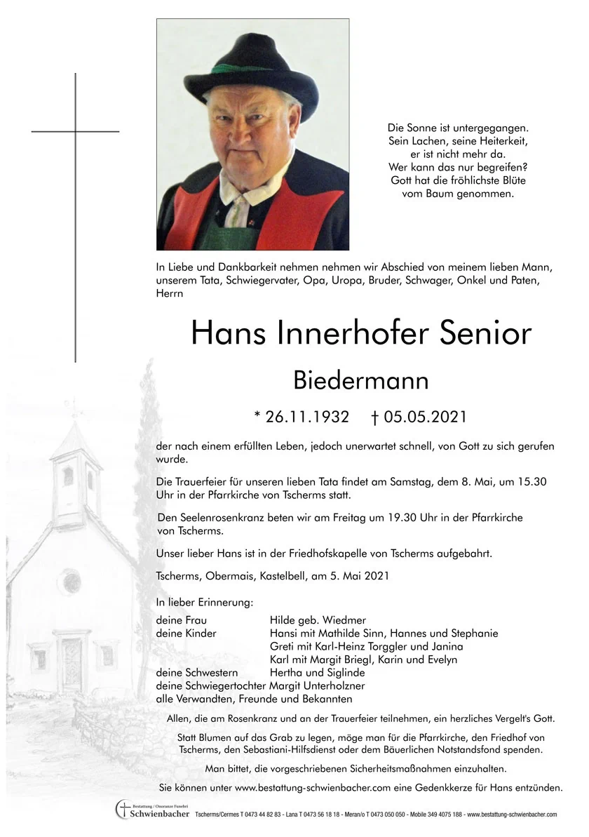 Parte: Hans Innerhofer sen.
