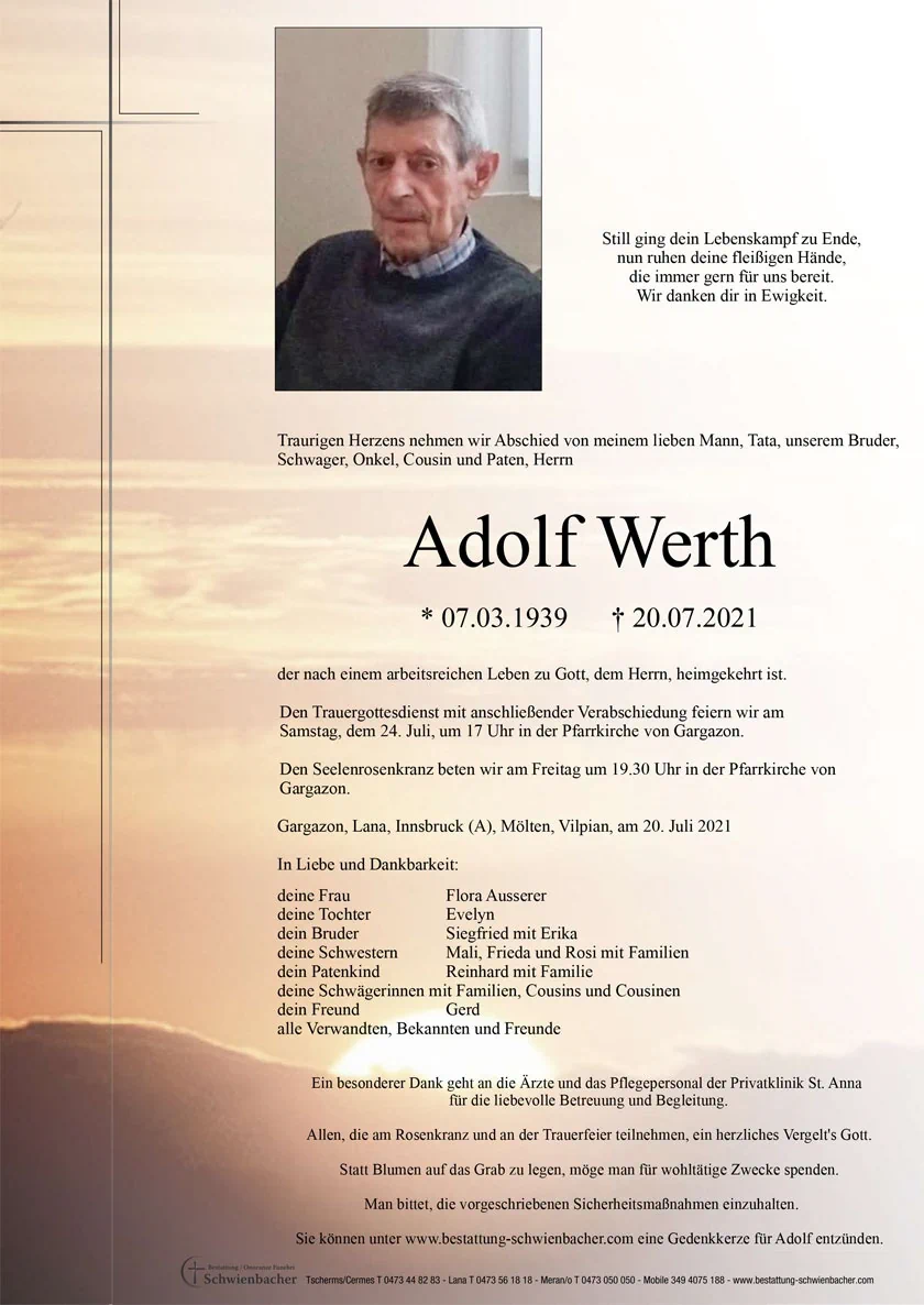 Parte: Adolf Werth 