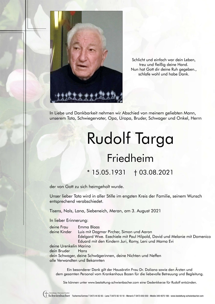 Parte: Rudolf Targa 