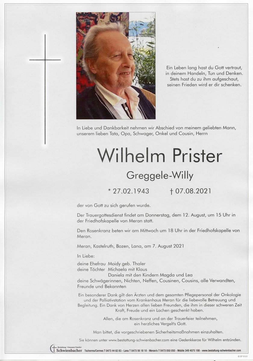 Parte: Wilhelm Prister 
