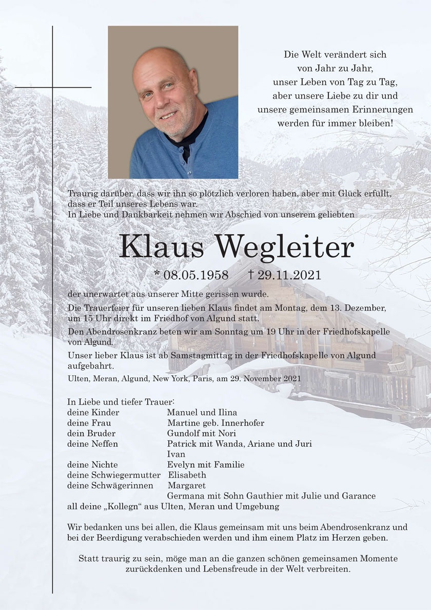 Parte: Klaus Wegleiter 