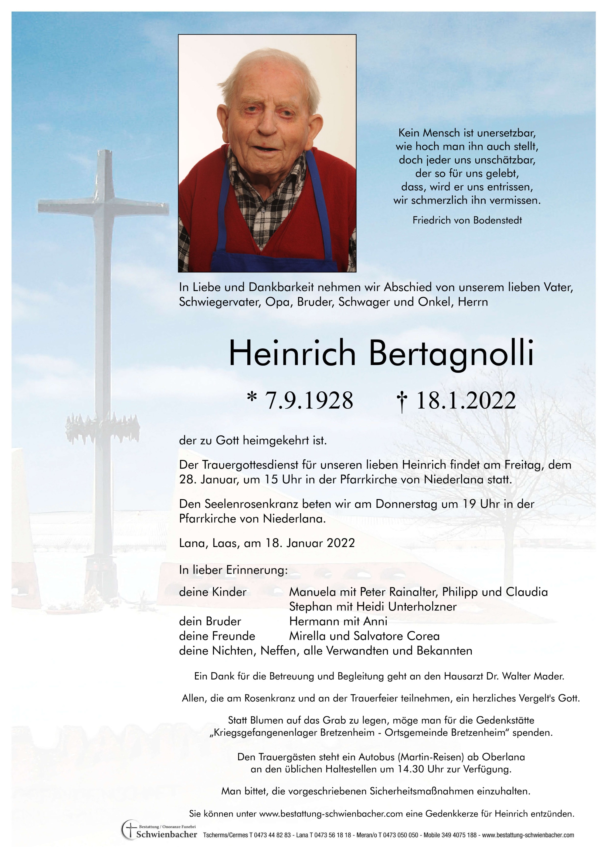 Parte: Heinrich Bertagnolli 