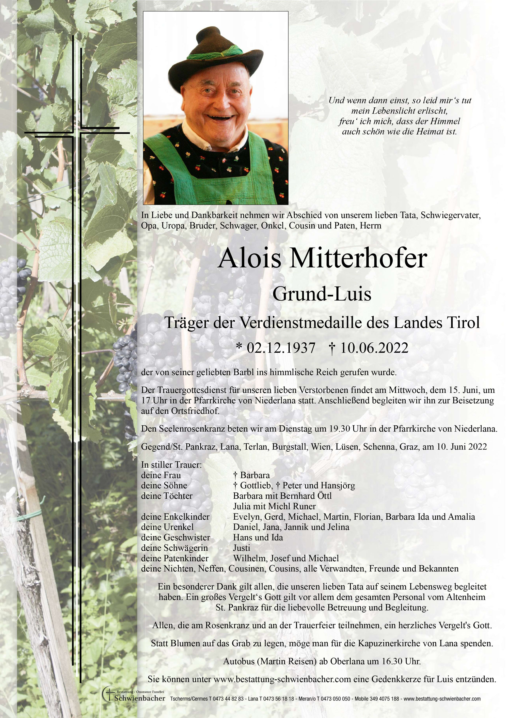 Parte: Alois Mitterhofer 