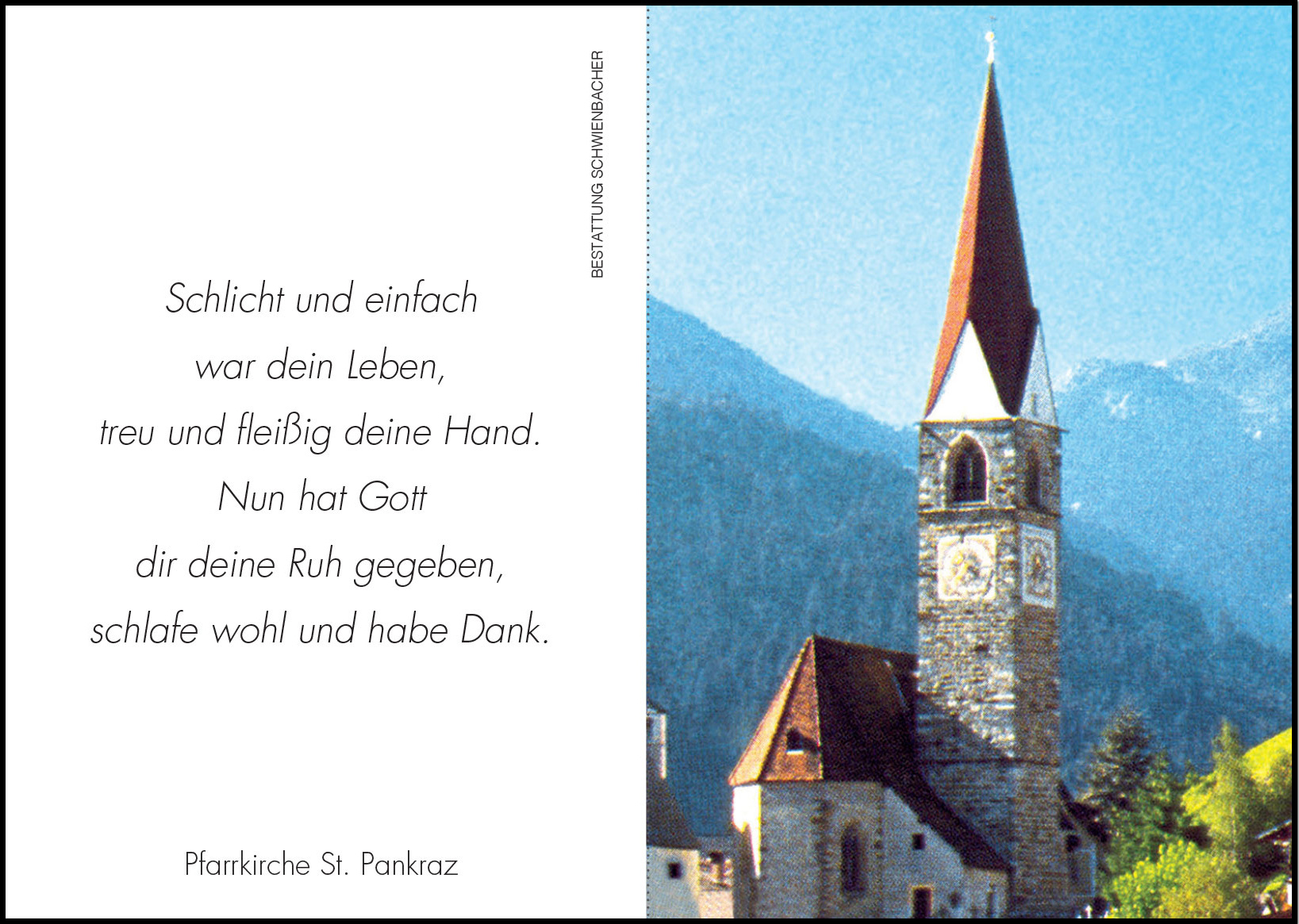 Sterbebild: Maria Frei