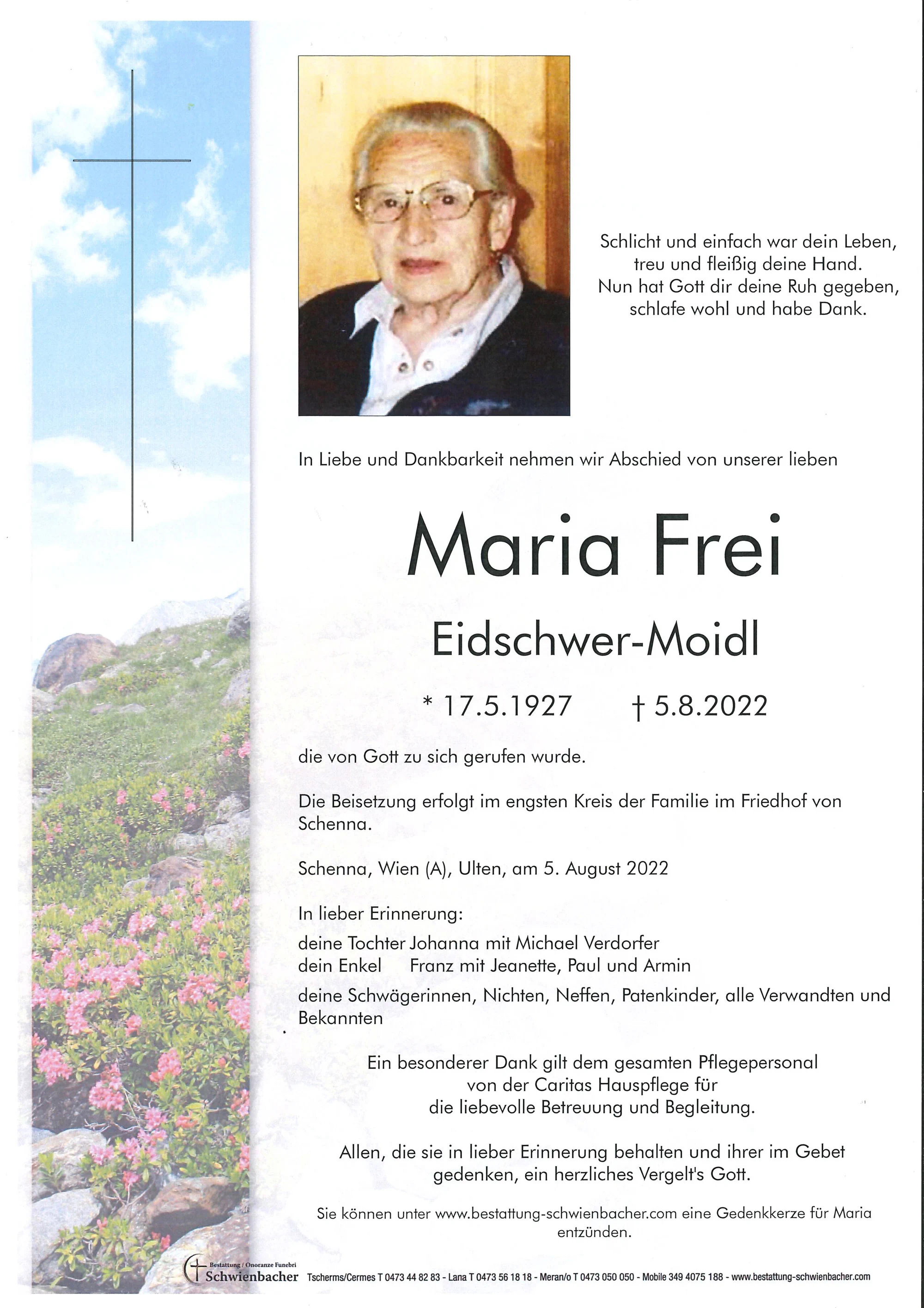 Parte: Maria Frei 