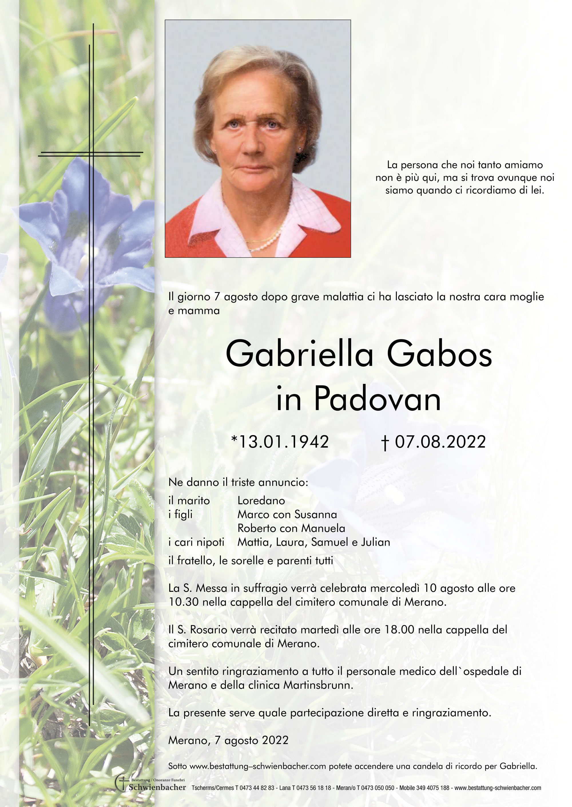 Parte: Gabriella Gabos in Padovan 