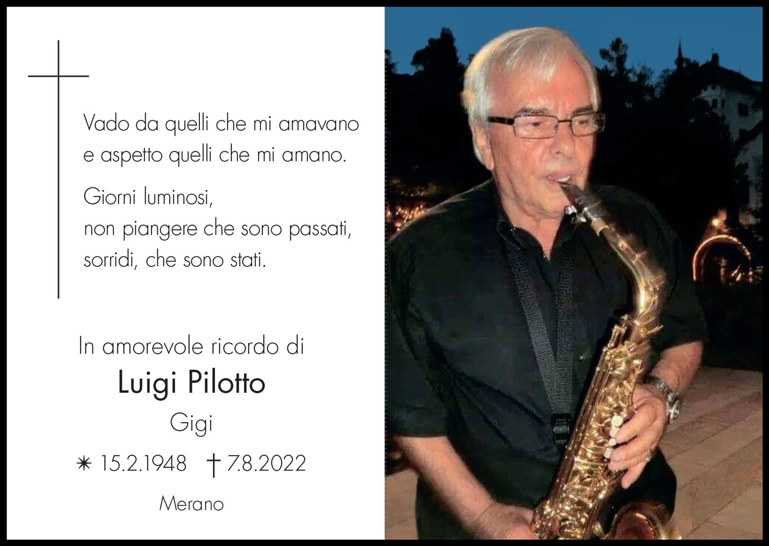 Sterbebild: Luigi Pilotto