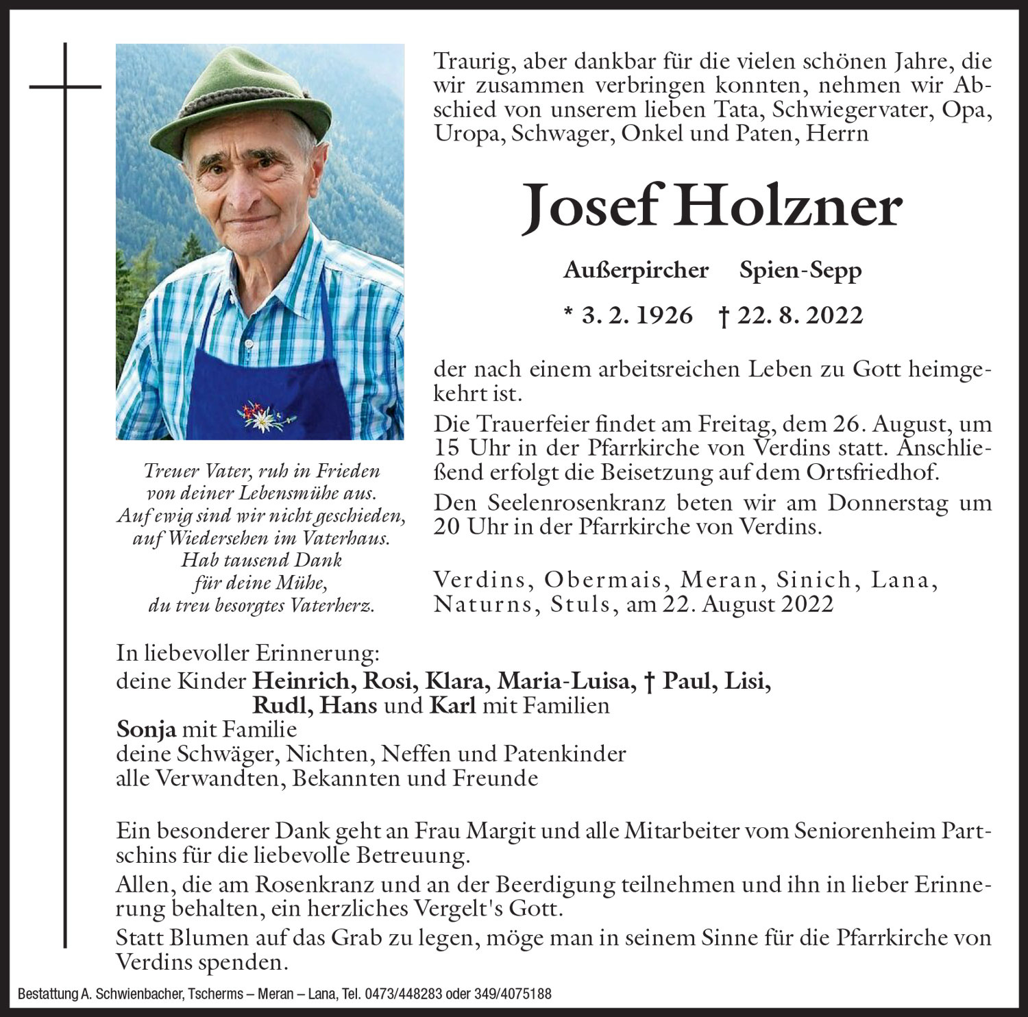 Medien: Josef Holzner