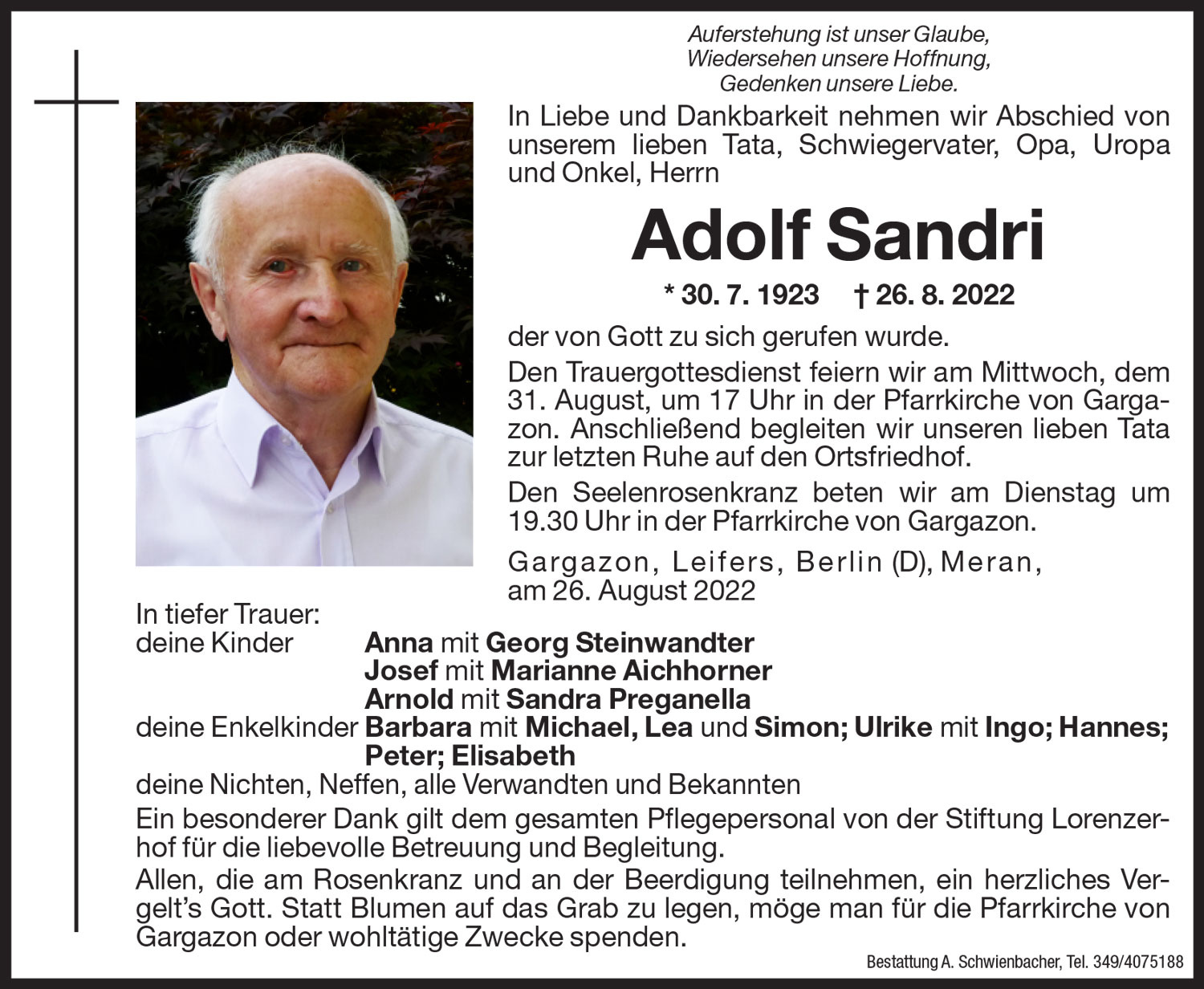 Medien: Adolf Sandri