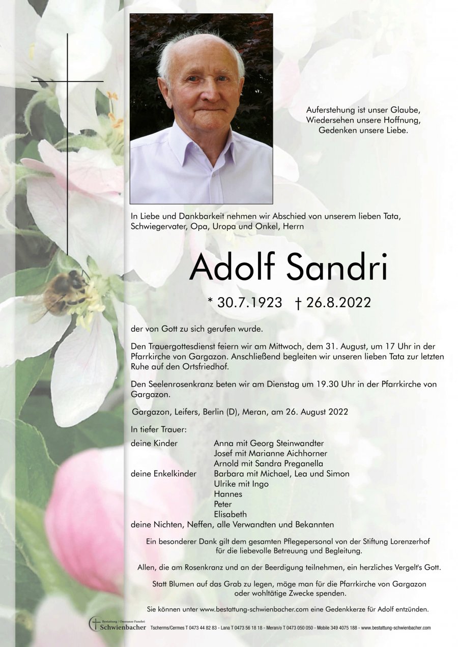 Parte: Adolf Sandri