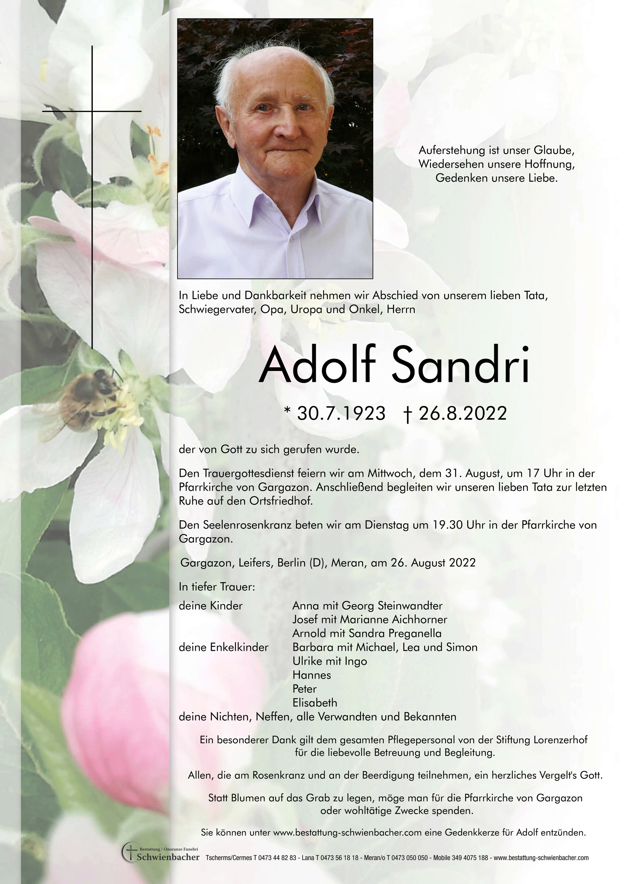 Parte: Adolf Sandri 