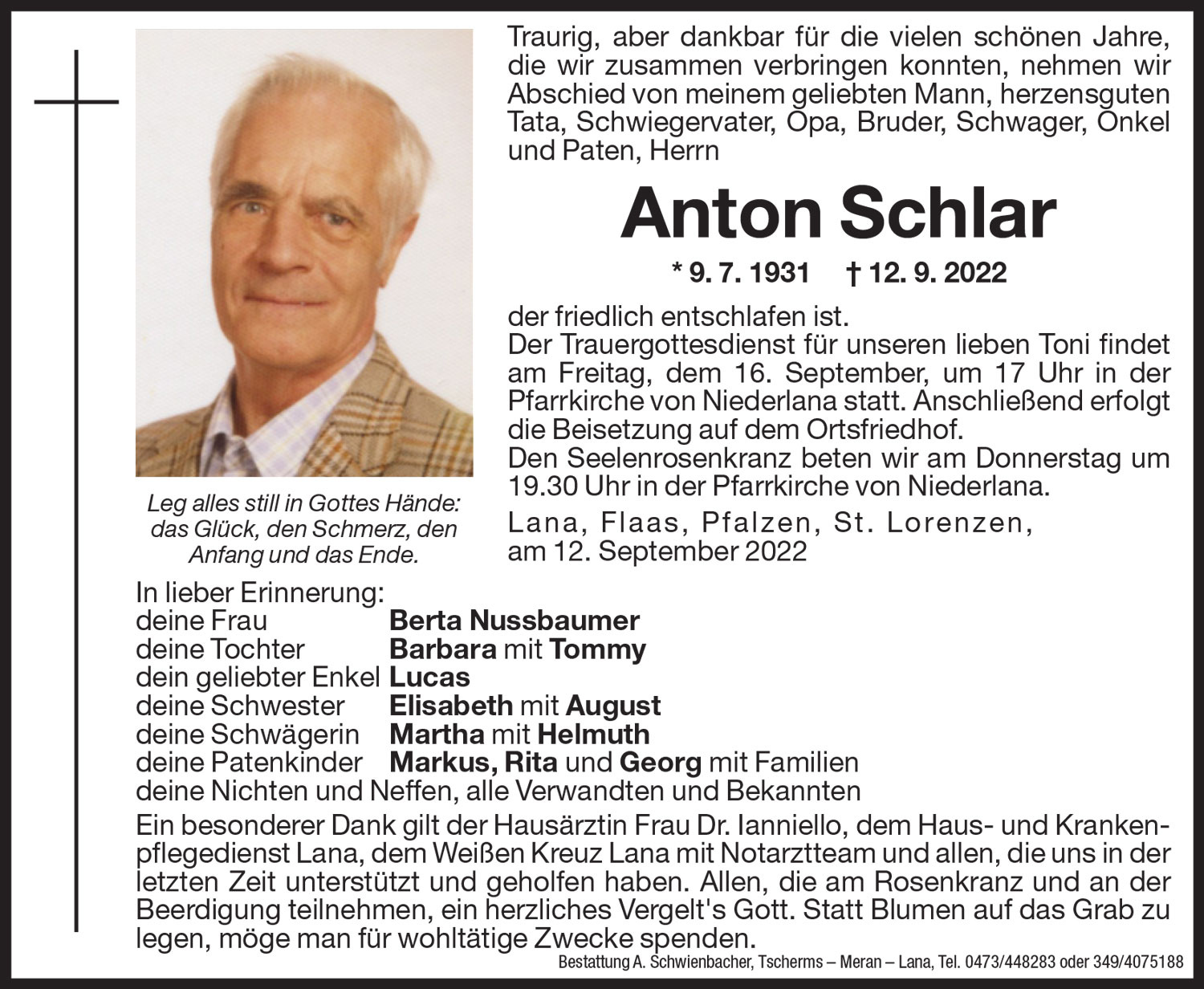 Medien: Anton Schlar
