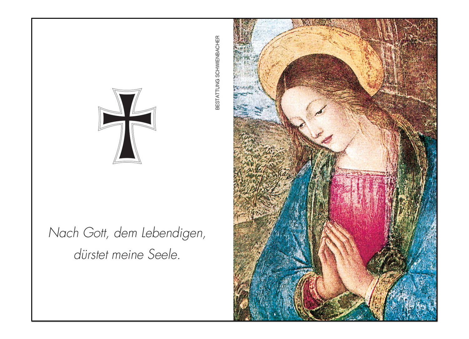 Sterbebild: Sr. Alberta Regina Hofer OT