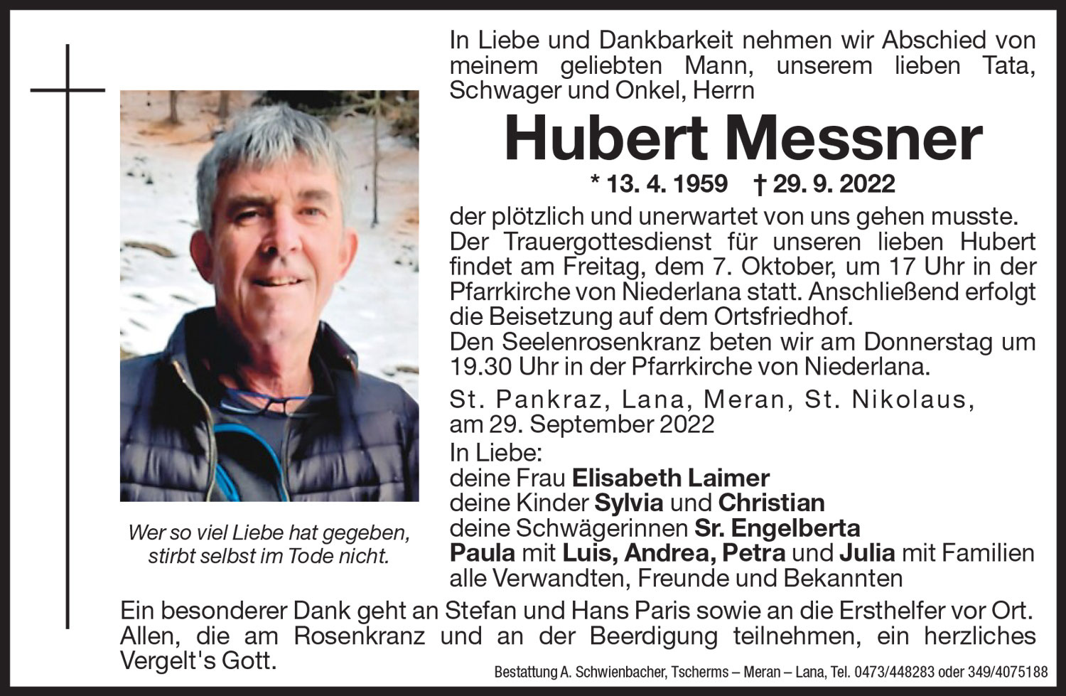 Medien: Hubert Messner