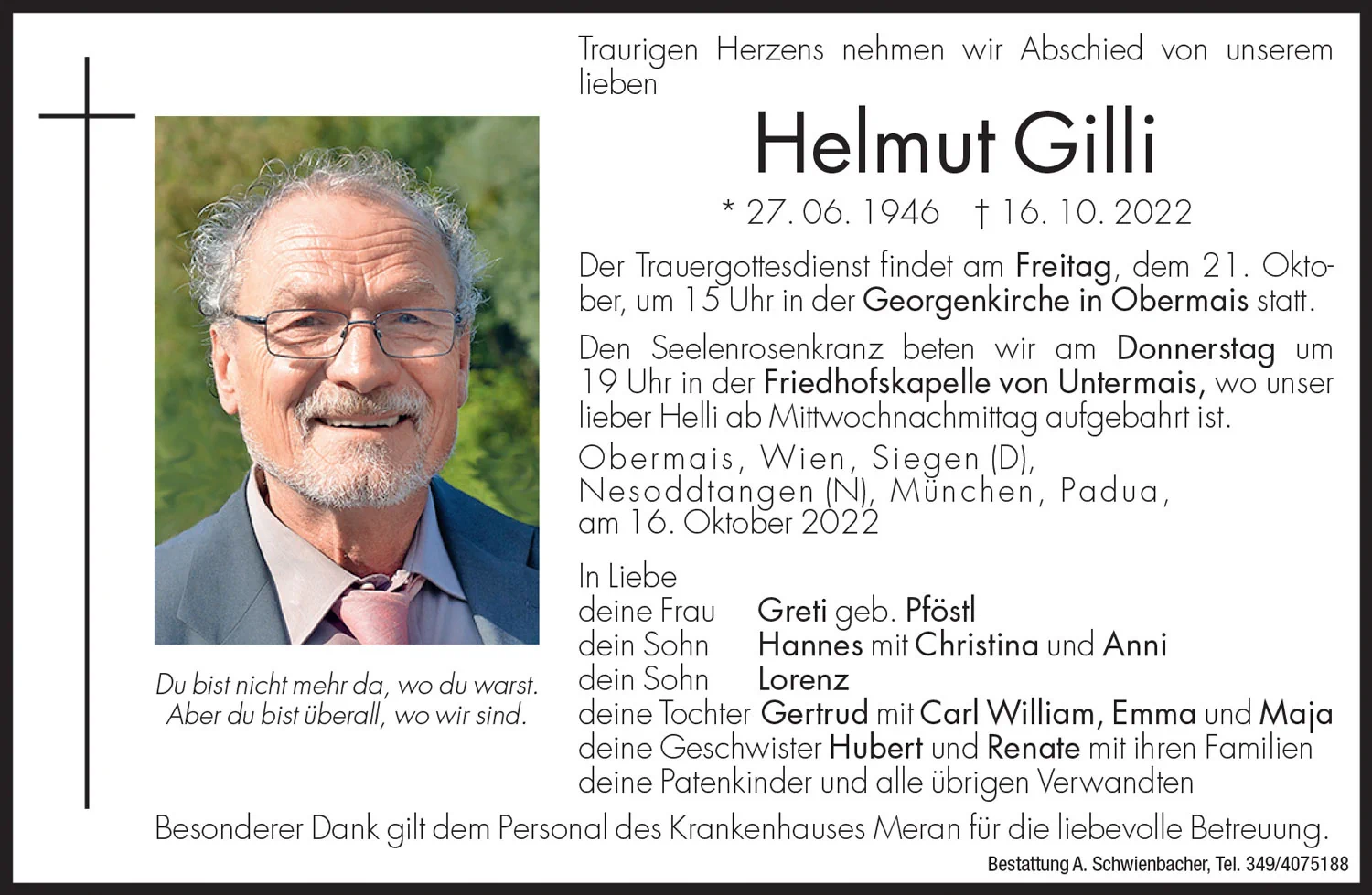 Medien: Helmut Gilli