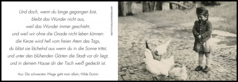 Sterbebild: Rosmary Tröbinger geb. Carli